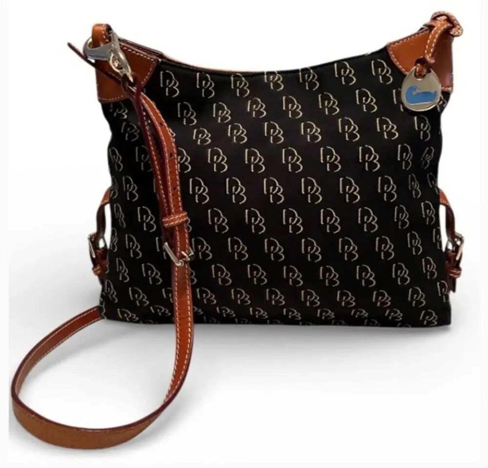 VTG Dooney & Bourke Gretta Monogram Hobo Bag
